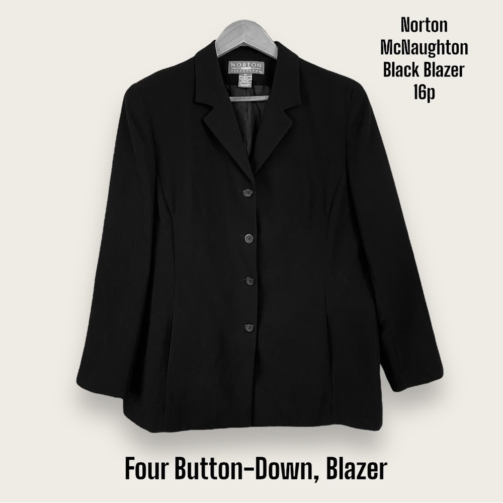 Norton McNaughton Outerwear | Petite Black Blazer